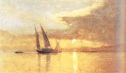 Francois Bocion Sunset at the Lake of Geneva (nn02 Sweden oil painting reproduction